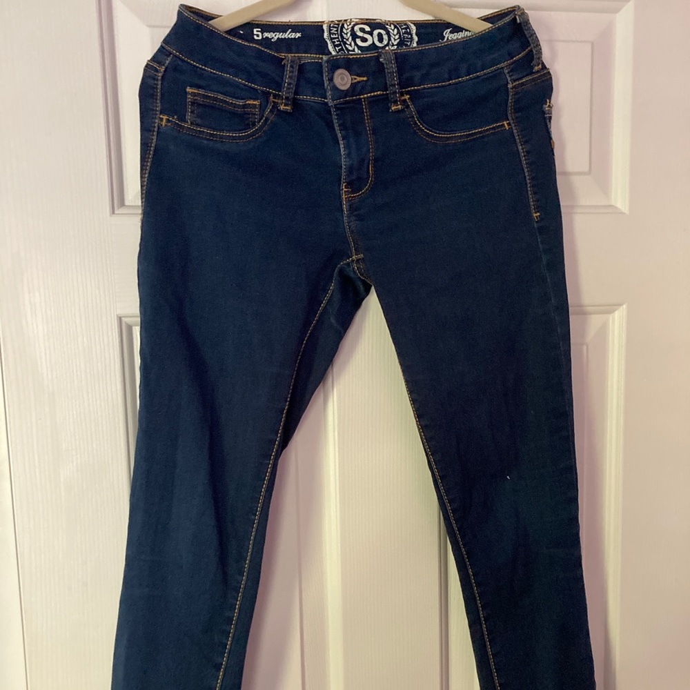 Denim blue jeggings